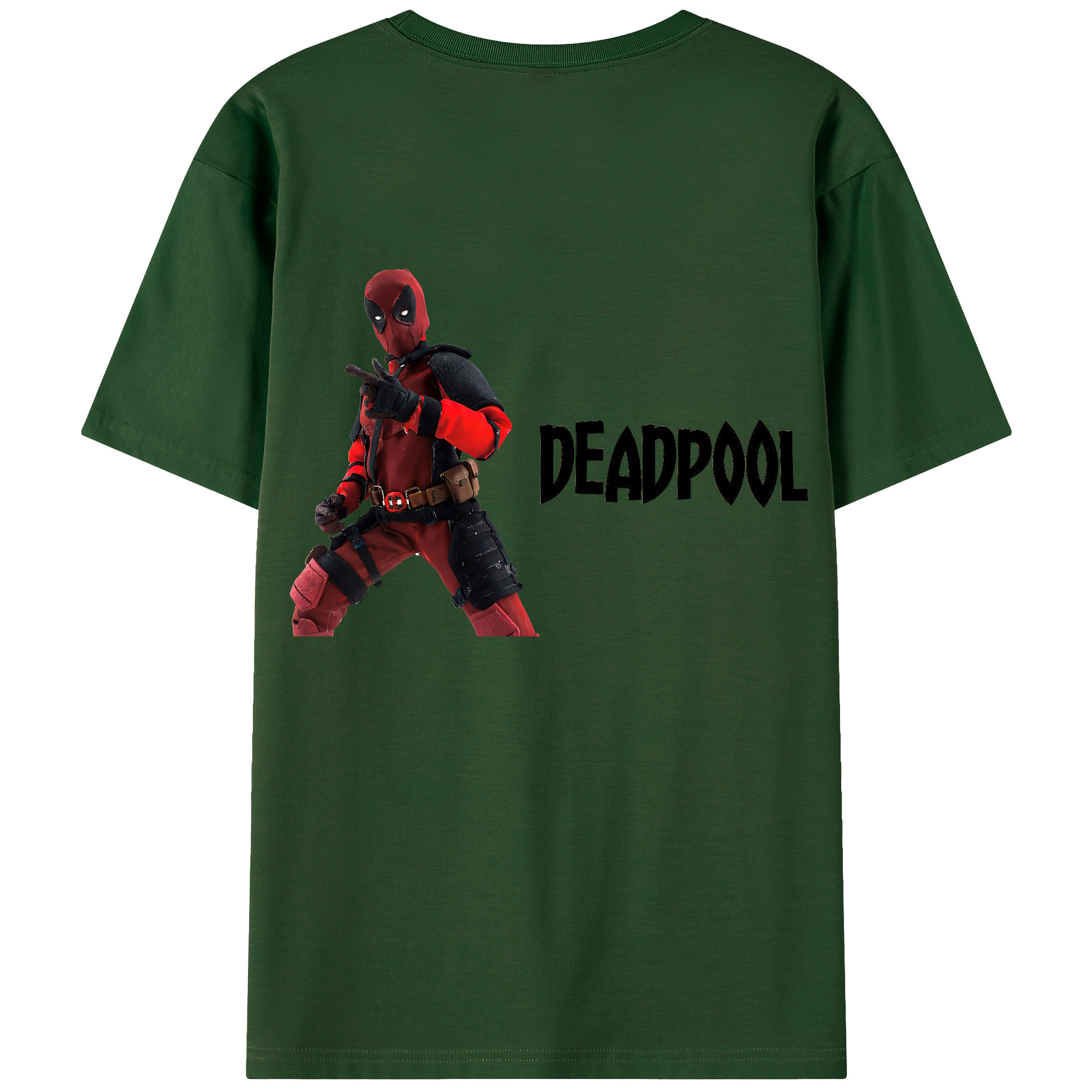 （画像用） Deadpool デッドプール 綿100％半袖Tシャツ（背面プリント）